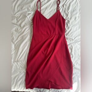 Lulu's Vibrant Red Midi Dress